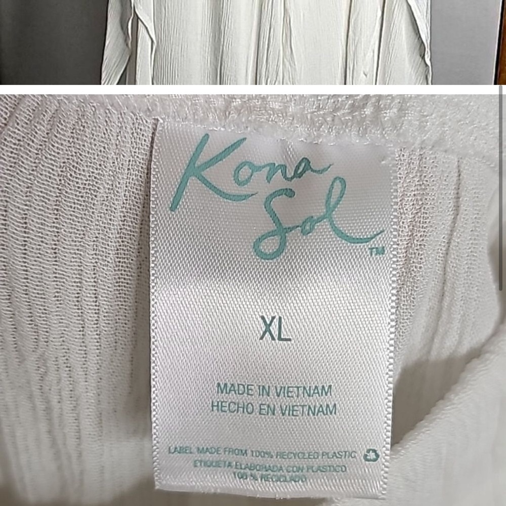 Kona Sol coverup White Beach Swim pants  NWT - Picture 9 of 10